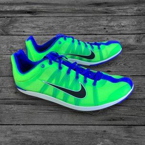 Nike Zoom Victory XC Track & Field Spike Shoes - Electric Green/Blue (Brand New)